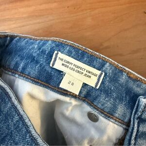 Madewell Curvy Perfect Vintage Wide-Leg Crop Jeans - Blue 28